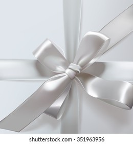 Vector Christmas white gift box. 