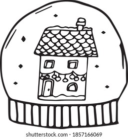 
Vector Christmas winter doodle illustration