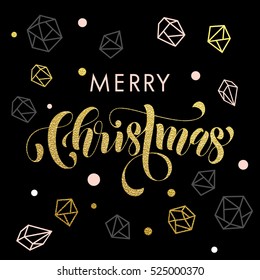 Patrón de invierno de navidad vectorial de adornos dorados y brillantes de cristal de plata en invierno. Caligrafía navideña con fondo decorativo para tarjeta de bienvenida