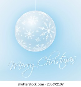 Vector Christmas wishes. Background with ball. Use for winter background/texture too. Eps 10. 