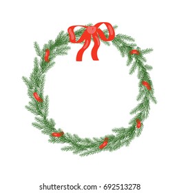 vector of christmas wreath