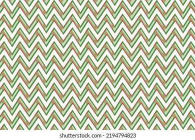 vector christmas zigzag pattern stripes in red gold and green with white holiday background