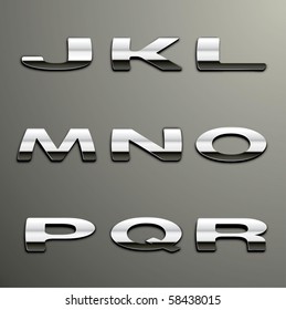 Vector Chrome Alphabet