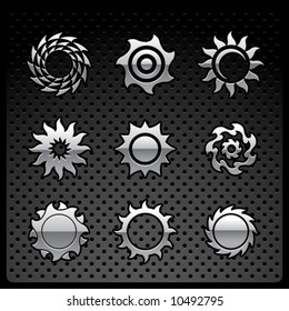 Vector chrome logo set