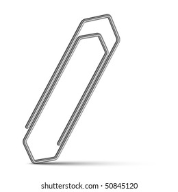 vector chrome paperclip