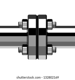 vector chrome pipe flange