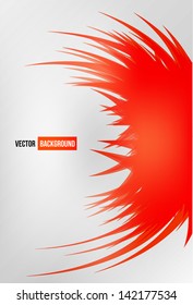 Vector chrysanthemum red flower vector card. abstract