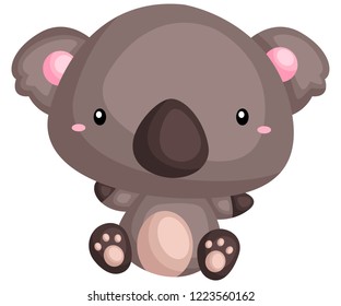 a vector of and chubby and cute koala 