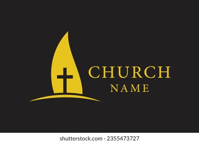 Vector church Christian logo design 