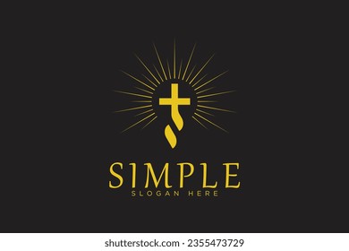 Vector church Christian logo design 