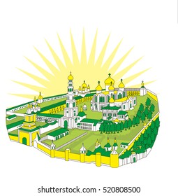 Vector Church city. The monastery