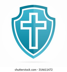  Vector church cross logo