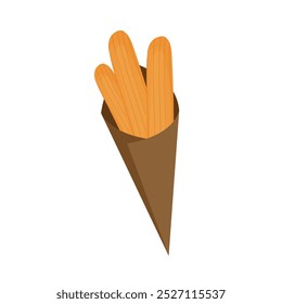 vector of churos snacks wrapped in paper
