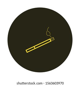 vector cigar icon with simple shapes