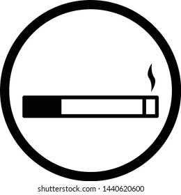 vector of cigarette area for smoking allowed icons