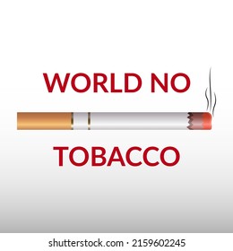 vector of a cigarette design concept of world no smoking.