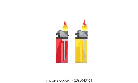 vector of cigarette lighter with bright color variations