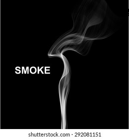 Vector cigarette smoke waves background.