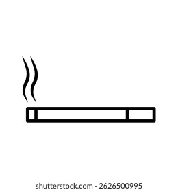 Ícone vetor do tabagismo. Estilo de design plano em fundo branco. Ilustração do logotipo de tabagismo.