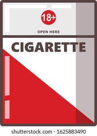vector cigarettes in red and white