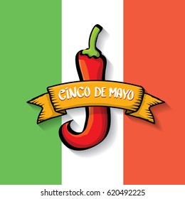 vector Cinco de Mayo banner . Mexican holiday vector. Cinco de Mayo calligraphic greeting card or icon