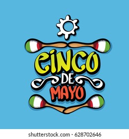 vector Cinco de Mayo banner . Mexican holiday vector. Cinco de Mayo calligraphic greeting card or icon