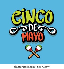 vector Cinco de Mayo banner . Mexican holiday vector. Cinco de Mayo calligraphic greeting card or icon