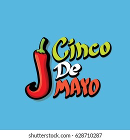 vector Cinco de Mayo banner . Mexican holiday vector. Cinco de Mayo calligraphic greeting card or icon