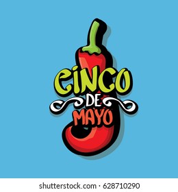 vector Cinco de Mayo banner . Mexican holiday vector. Cinco de Mayo calligraphic greeting card or icon