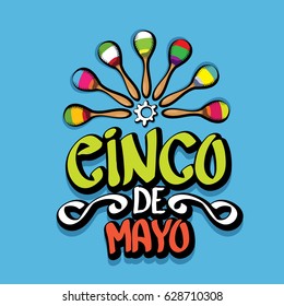 vector Cinco de Mayo banner . Mexican holiday vector. Cinco de Mayo calligraphic greeting card or icon