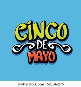 vector Cinco de Mayo greeting banner . Mexican holiday vector. Cinco de Mayo calligraphic greeting card or icon