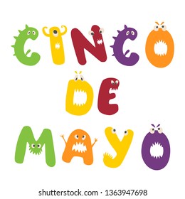 Vector cinco de mayo mexican fiesta poster banner card design template type