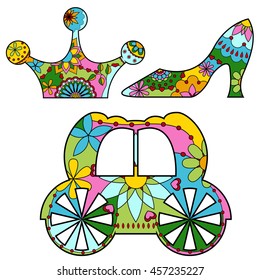 Vector Cinderella set colorful