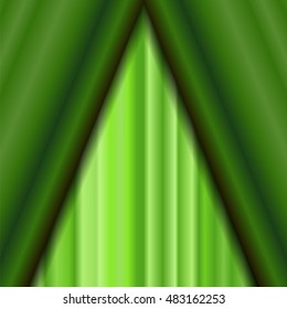 Vector Cinema Closed Green Curtain. Green Textile Pattern. Cinema Stage.