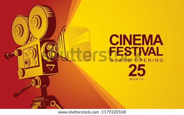 Vector De Stock Libre De Regalias Sobre Afiche Del Festival De Cine Vectorial