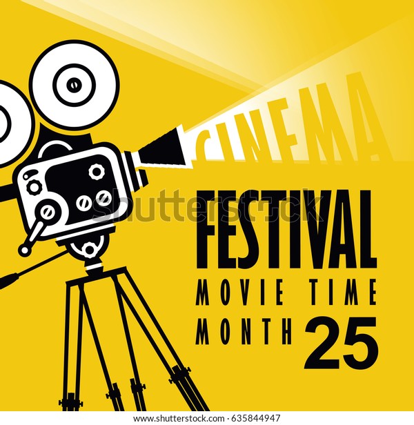 Vector De Stock Libre De Regalias Sobre Afiche Del Festival De Cine Vectorial