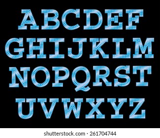 Vector cinema font.