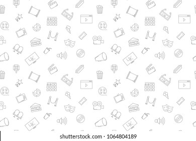  Vector cinema pattern. Cinema seamless background