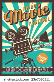 Vector Cinema set of posters, Retro Posters, Cinema Posters