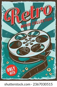 Pancartas de cine vectorial, afiches retro, afiches de cine