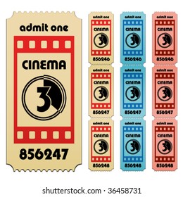 entradas de cine vectorial