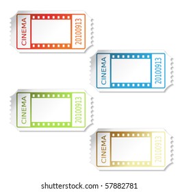 Vector cinema tickets