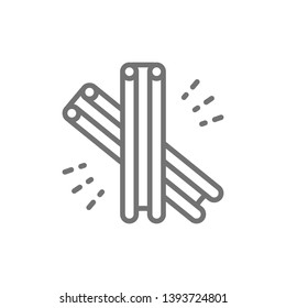 Vector cinnamon, spice line icon.