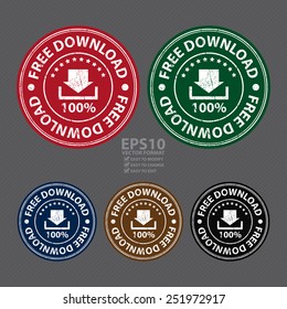 Vector : Circle 100% Free Download Grunge Sticker, Rubber Stamp, Icon, Tag or Label 