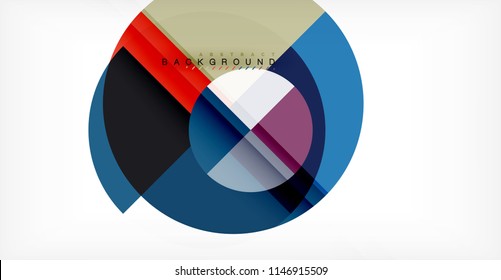 Fondo abstracto del círculo vectorial, plantilla geométrica