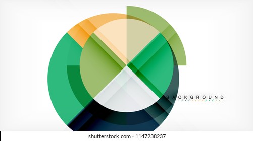 Vector circle abstract background, geometric template