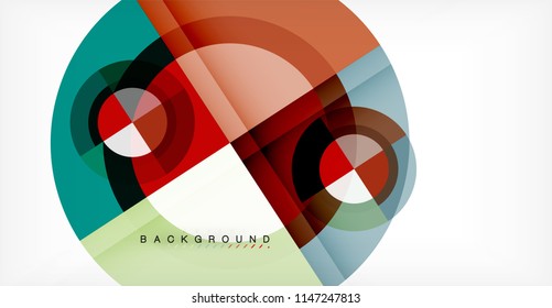 Vector circle abstract background, geometric template