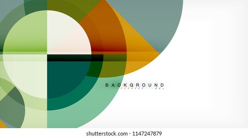 Vector circle abstract background, geometric template