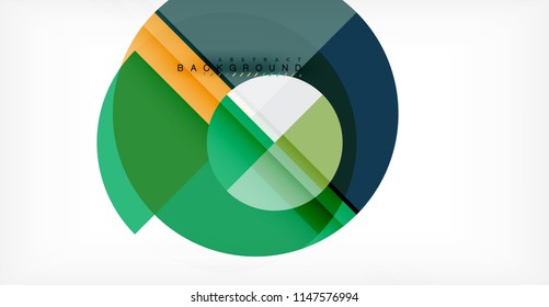 Vector circle abstract background, geometric template