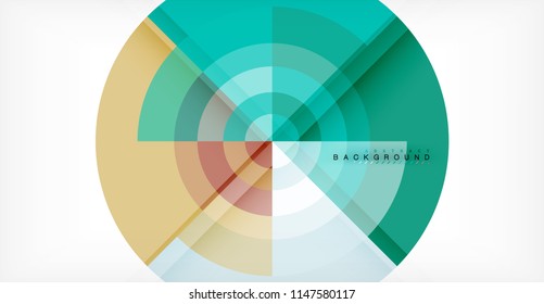 Vector circle abstract background, geometric template
